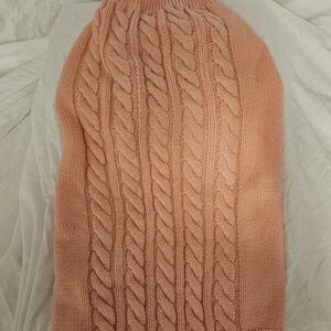 Cozy Dog Pink Cable Knit Sweater